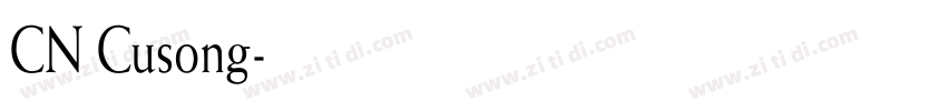 CN Cusong字体转换